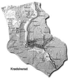 Map of Krødsherad