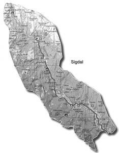 Map of Sigdal